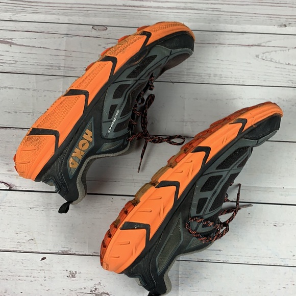 Hoka One One "CHALLENGER ATR" black & orange trail shoes size 10 - Picture 5 of 13